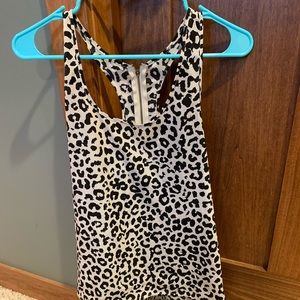 Leopard print racerback tank top